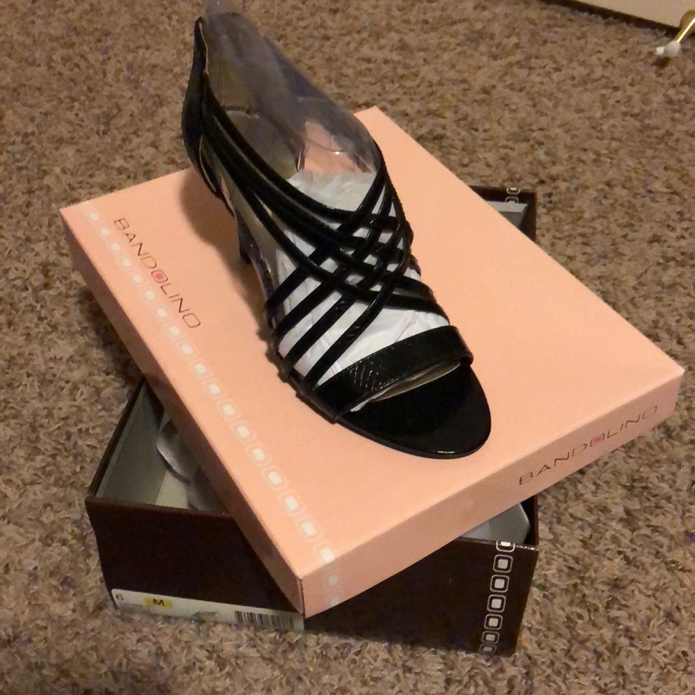 Banolino Women Black Heels Sandal 6